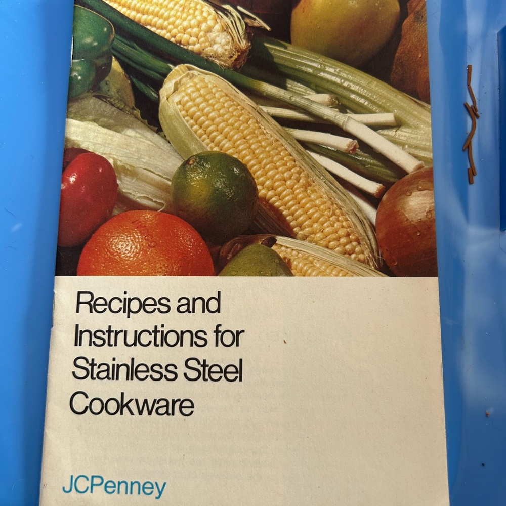 Vintage Recipes and Instructions for Stainless Steel Cookware JC Penney